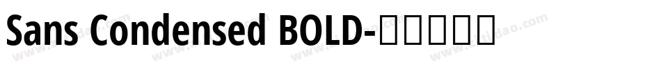 Sans Condensed BOLD字体转换
